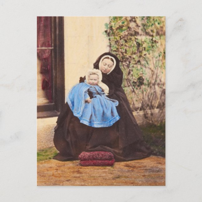 Carte Postale Reine Victoria tenant Victoria de Hesse 1863 (Devant)