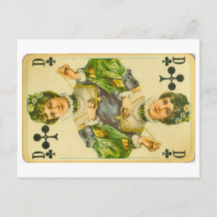 Carte Postale reine victorienne des clubs