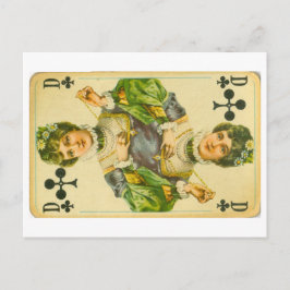 Carte Postale reine victorienne des clubs