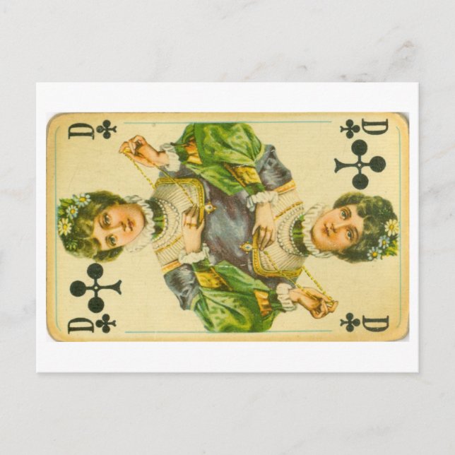Carte Postale reine victorienne des clubs (Devant)