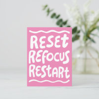 RÉINITIALISER REFOCUS REDÉMARRER Fun Bulle Lettres
