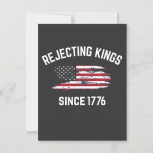 Carte Postale Rejetant les rois depuis 1776 4 juillet