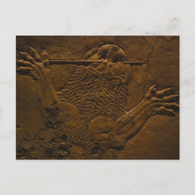 Carte Postale relief de pierre assyrienne dans la mésopotamie du (Devant)