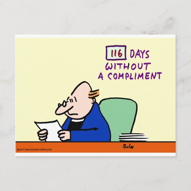 Carte Postale religion église prêcheur compliment prêtre (Devant)