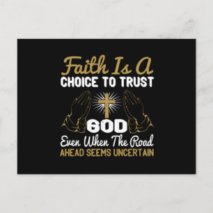 Carte Postale Religion - La Foi Est Un Choix De Confiance Dieu