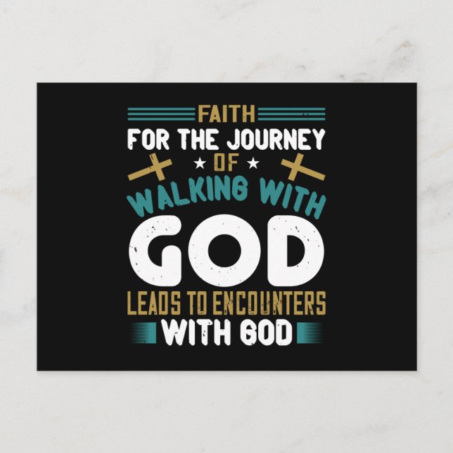 Carte Postale Religion - Marcher Avec Dieu (Devant)