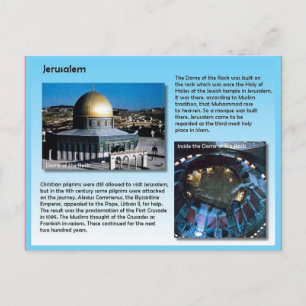 Carte Postale Religion, pèlerins vers Jérusalem