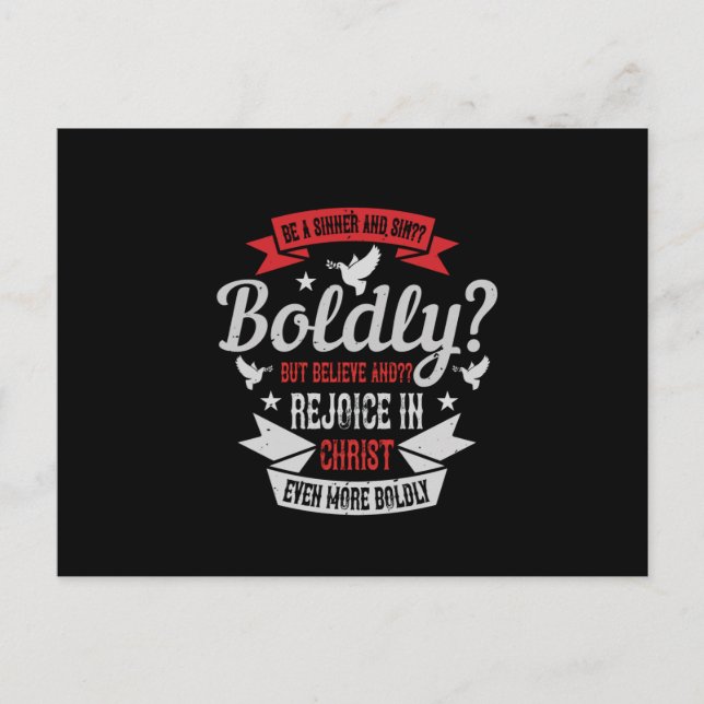 Carte Postale Religion - Sois Un Sinner Et Un Péché. Bizarrement (Devant)