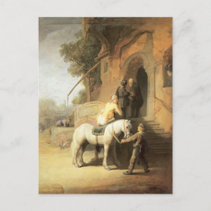 Carte Postale Rembrandt : Charitable Samaritain