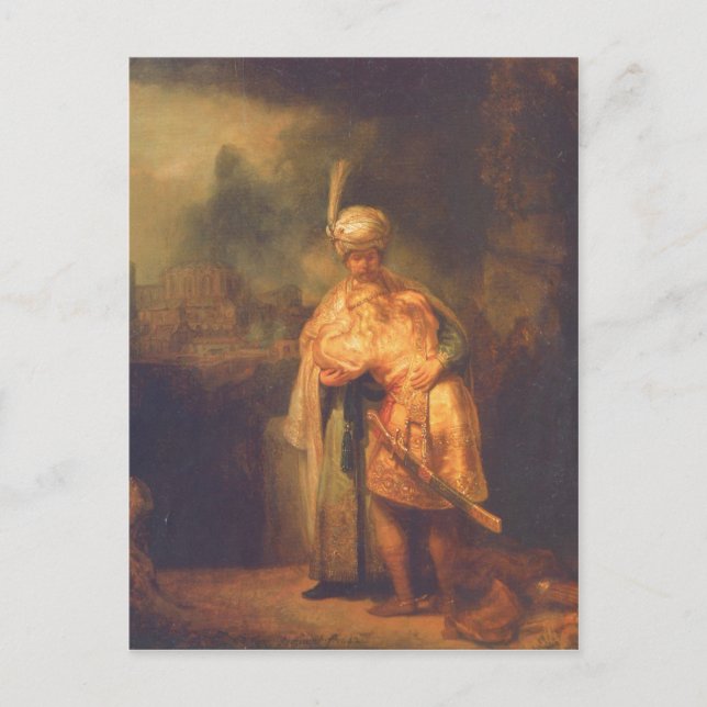 Carte Postale Rembrandt Harmensz van Rijn Davids Abschied von J. (Devant)