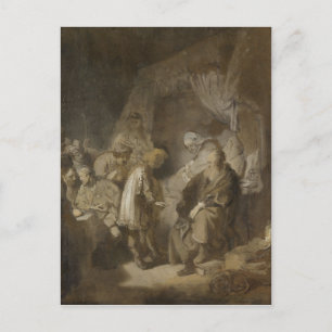 Carte Postale Rembrandt, Joseph racontant ses rêves