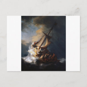 Carte Postale Rembrandt La tempête sur la mer de Galilée