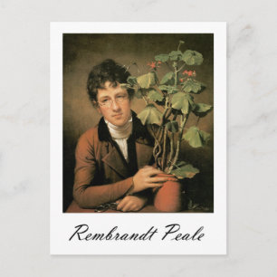 Carte Postale Rembrandt Peale Rubens Peale avec du géranium