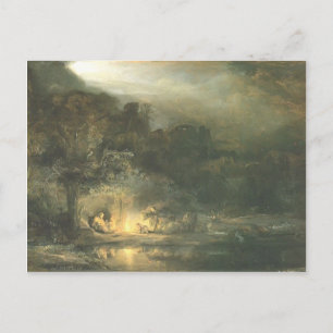 Carte Postale Rembrandt - Repose sur le vol pour l'Egypte