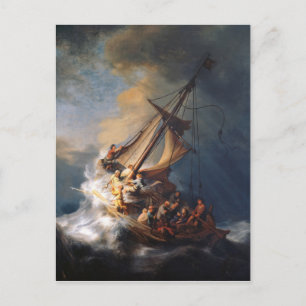 Carte Postale Rembrandt Storm Sea of Galilee Painting