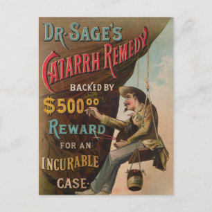 Carte Postale Remède contre le catarrhe du Dr Sage