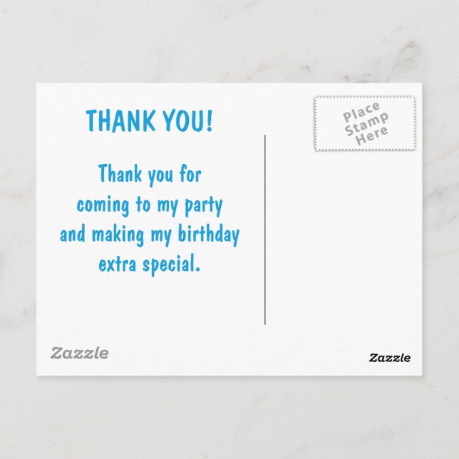 Carte Postale Remerciement d'anniversaire #Proud2BNaturalMe (Dos)