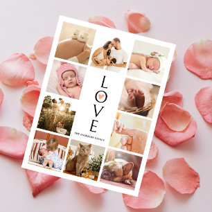 Carte Postale Remerciement de Baby Shower Collage de Photos Chic