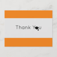 Remerciement de fin d'études en gras orange argent