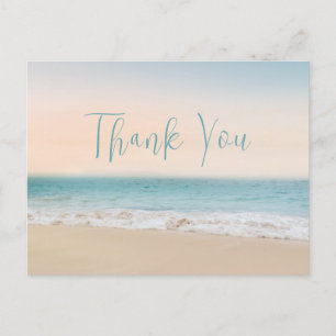 Carte Postale Remerciement de plage pour Baby Shower Mixte