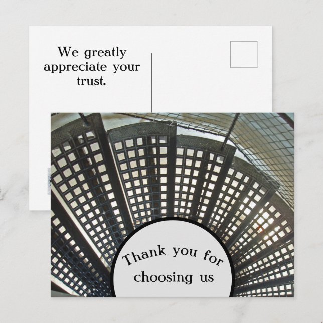 Carte Postale Remerciement Entreprise Clientèle Appréciation Uni (Devant / Derrière)