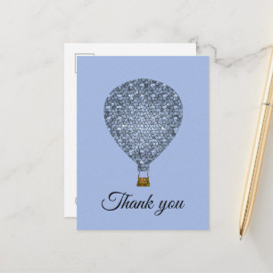Carte Postale Remerciement Montgolfière d'Appréciation des Emplo