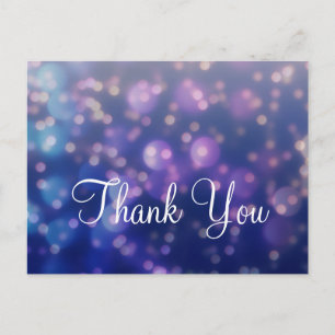 Carte Postale Remerciement Paillettes Or Tendance Pas Cher