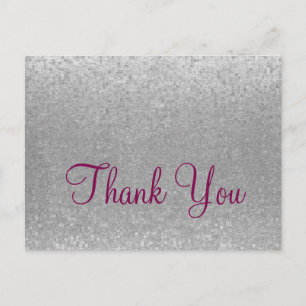 Carte Postale Remerciement Paillettes Or Tendance Pas Cher
