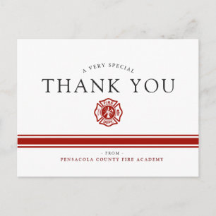 Carte Postale Remerciement personnalisé de l'Académie de secours
