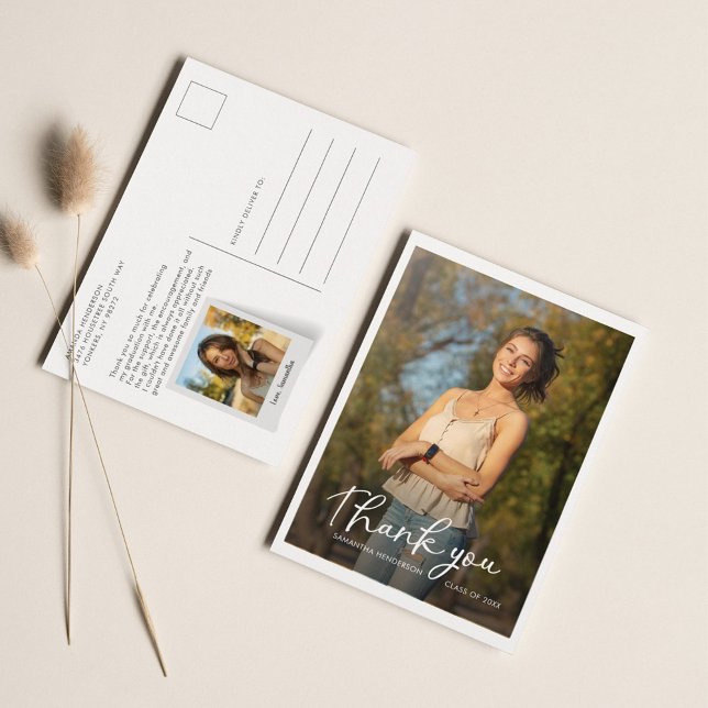 Carte Postale Remerciement pour le script multi-photo de la prom (Créateur téléchargé)