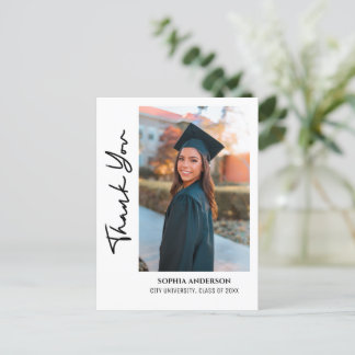 Carte Postale Remerciement simple pour une remise de diplômes mo