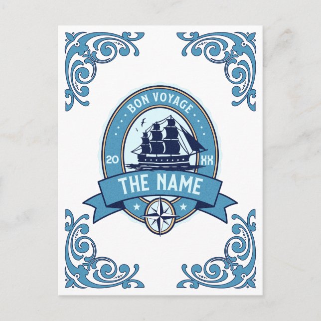 Carte Postale Remerciements à l'employé Bon voyage Au revoir (Devant)