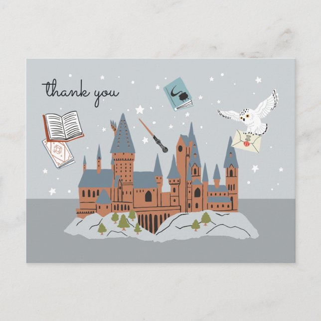 Carte Postale Remerciements de Baby Shower du Château de Poudlar (Devant)