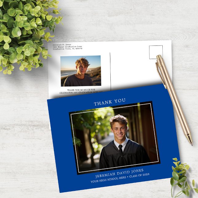 Carte Postale Remerciements de fin d'études avec photo simple mo (Créateur téléchargé)