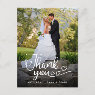 Carte Postale Remerciements de Mariage   Écriture Manuscrite sur