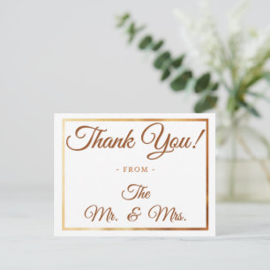Carte Postale Remerciements de mariage et d'anniversaire de mari