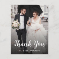 Remerciements de mariage photo personnalisée écrit