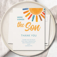 Remerciements pour la Baby Shower de Sunshine Boy