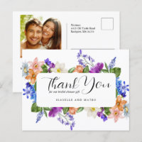 Remerciements pour la Baby Shower Fleurs Sauvages
