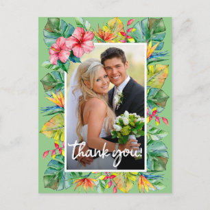 Carte Postale Remerciements pour mariage   Photo avec frontière 