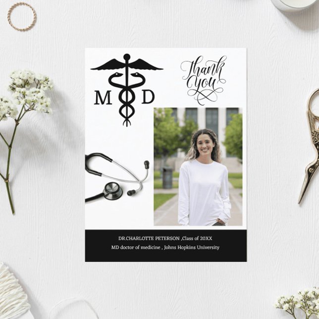 Carte Postale Remerciements pour une fête de remise de diplômes  (Créateur téléchargé)