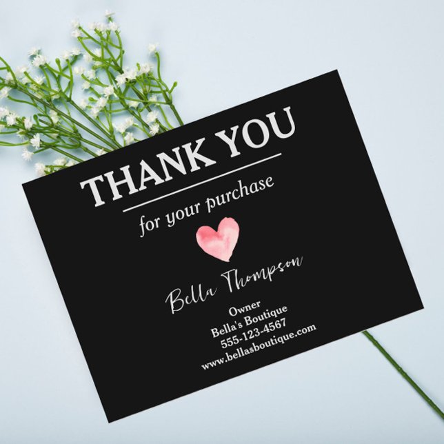 Carte Postale Remerciements pour votre petite entreprise personn (Créateur téléchargé)