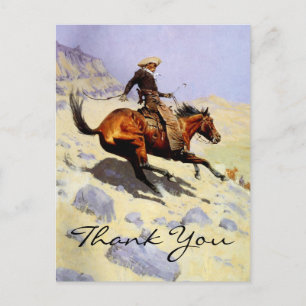 Carte Postale Remington, le cowboy