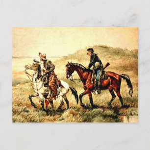 Carte Postale Remington - Les Courriers, Frederic Remington art