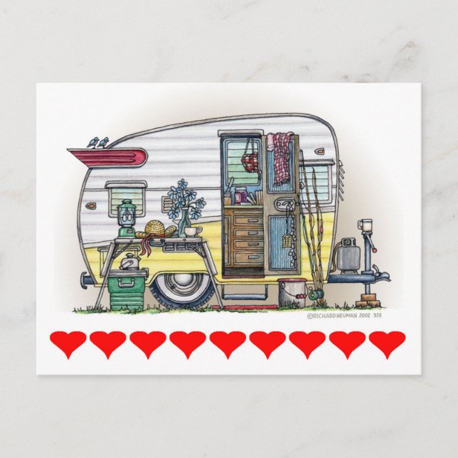 Carte Postale Remorque Camper Shasta RV (Devant)