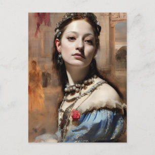 Carte postale Renaissance Portrait Peinture Femme
