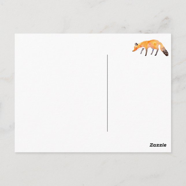 Carte Postale renard (Dos)