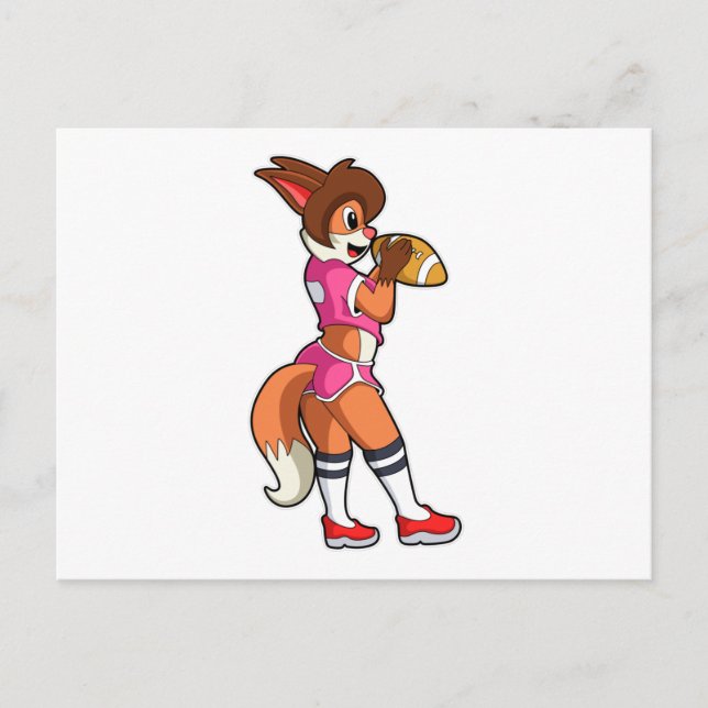 Carte Postale Renard au Sports de Football (Devant)