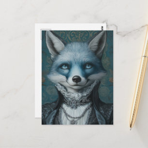 Carte Postale Renard Bleu
