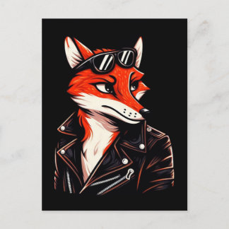 Carte Postale Renard cool - Animal Vintage